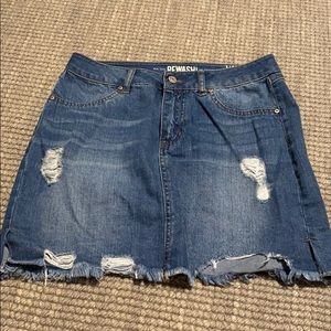 Denim skirt, middle of thigh length. Barely worn.